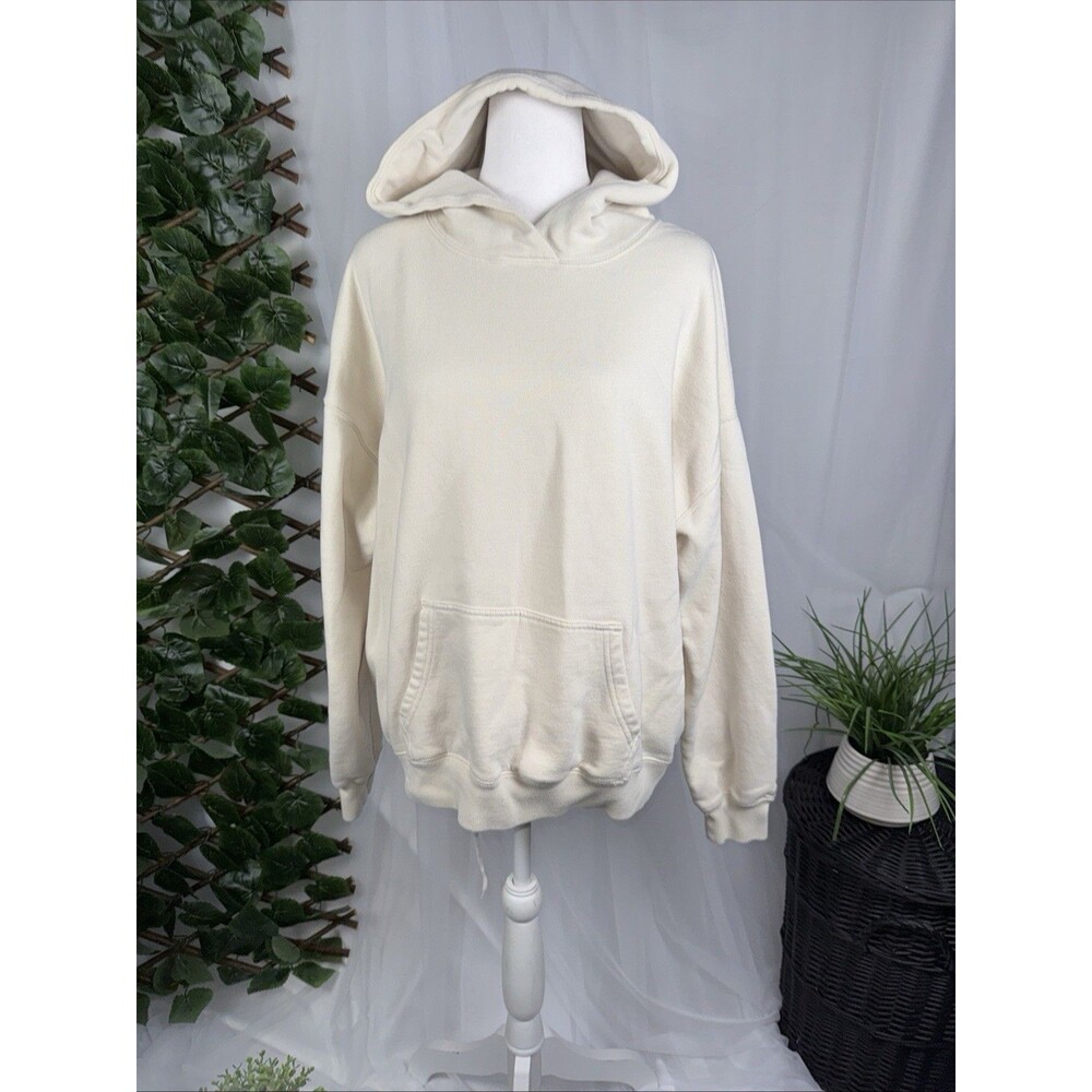 Hollister California Cream Oversized Pullover Hoodie Size Small